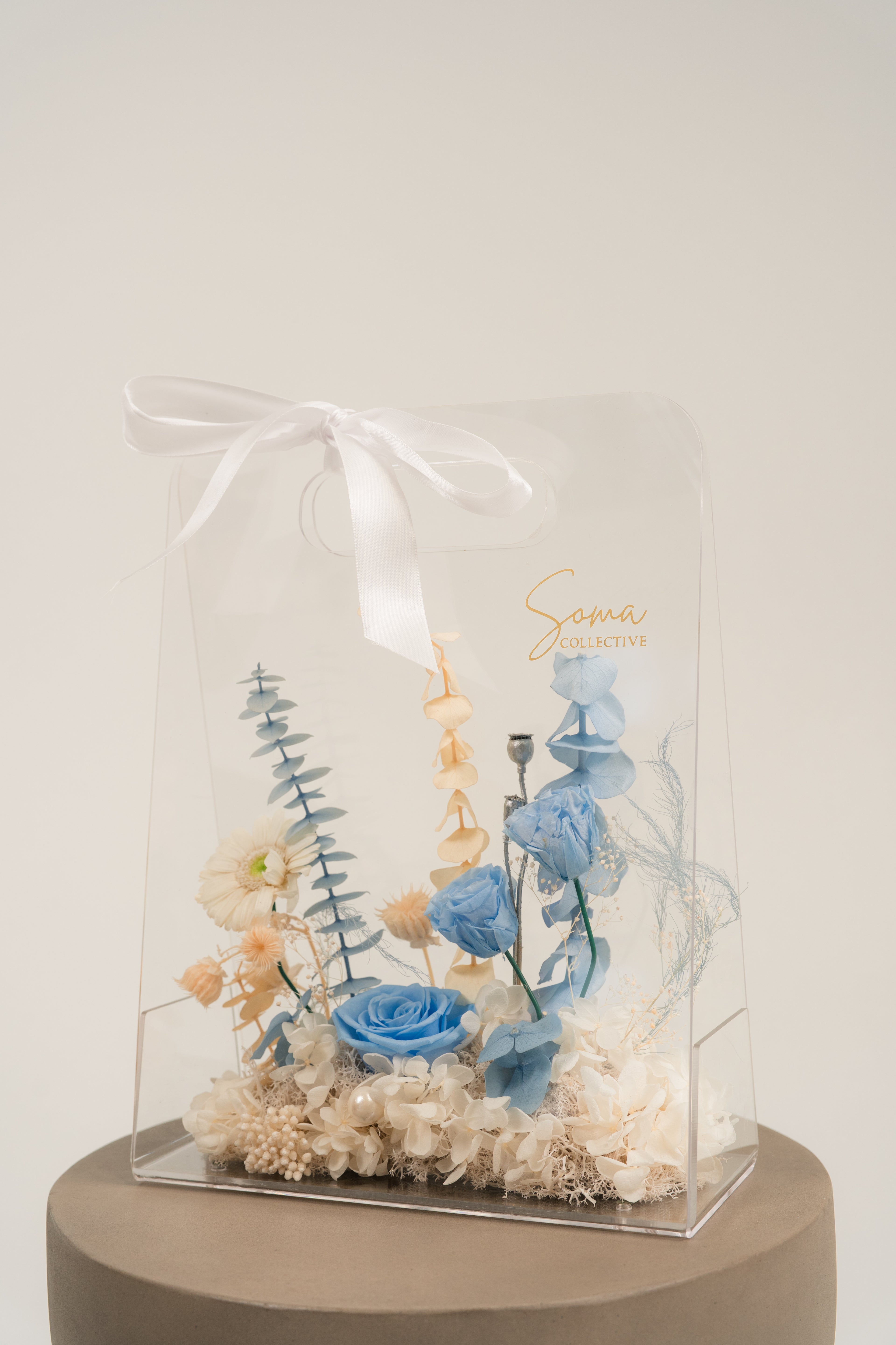 Acrylic Handheld Florals - Blue