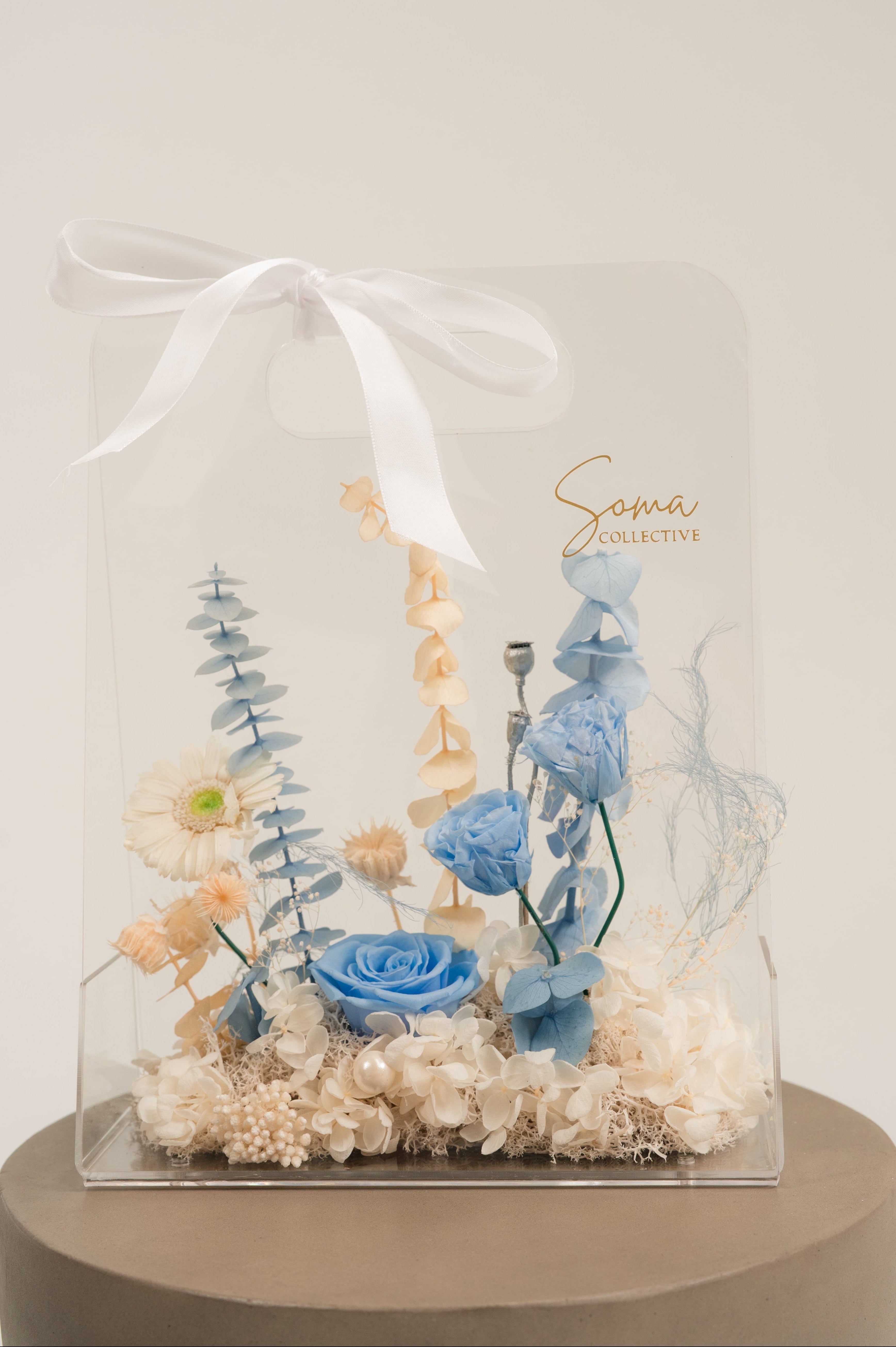 Acrylic Handheld Florals - Blue