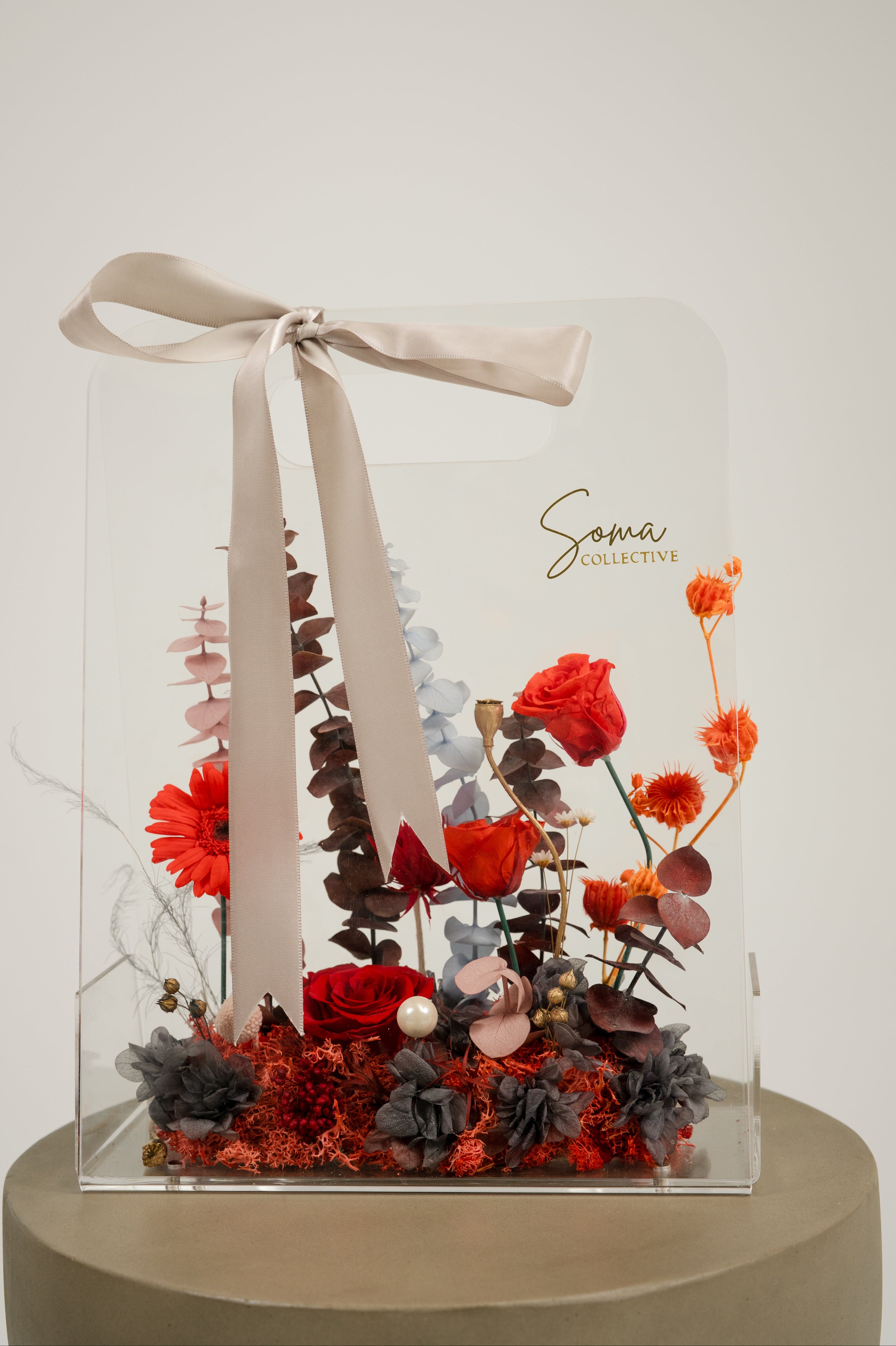 Acrylic Handheld Florals - Red