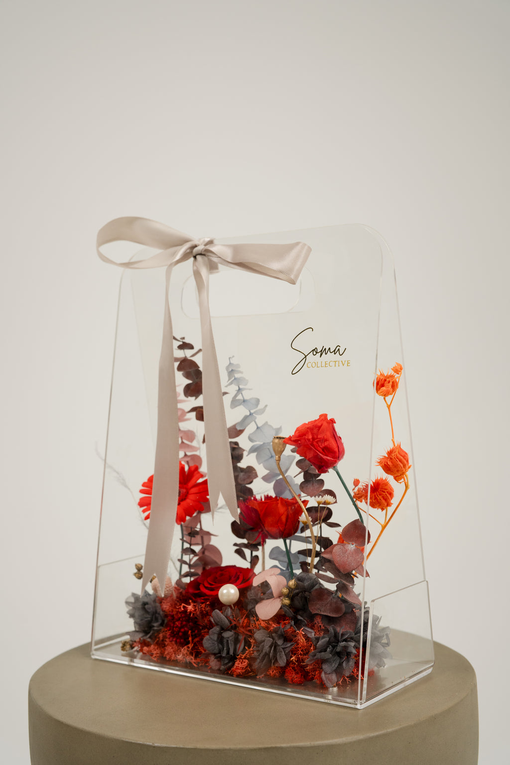 Acrylic Handheld Florals - Red