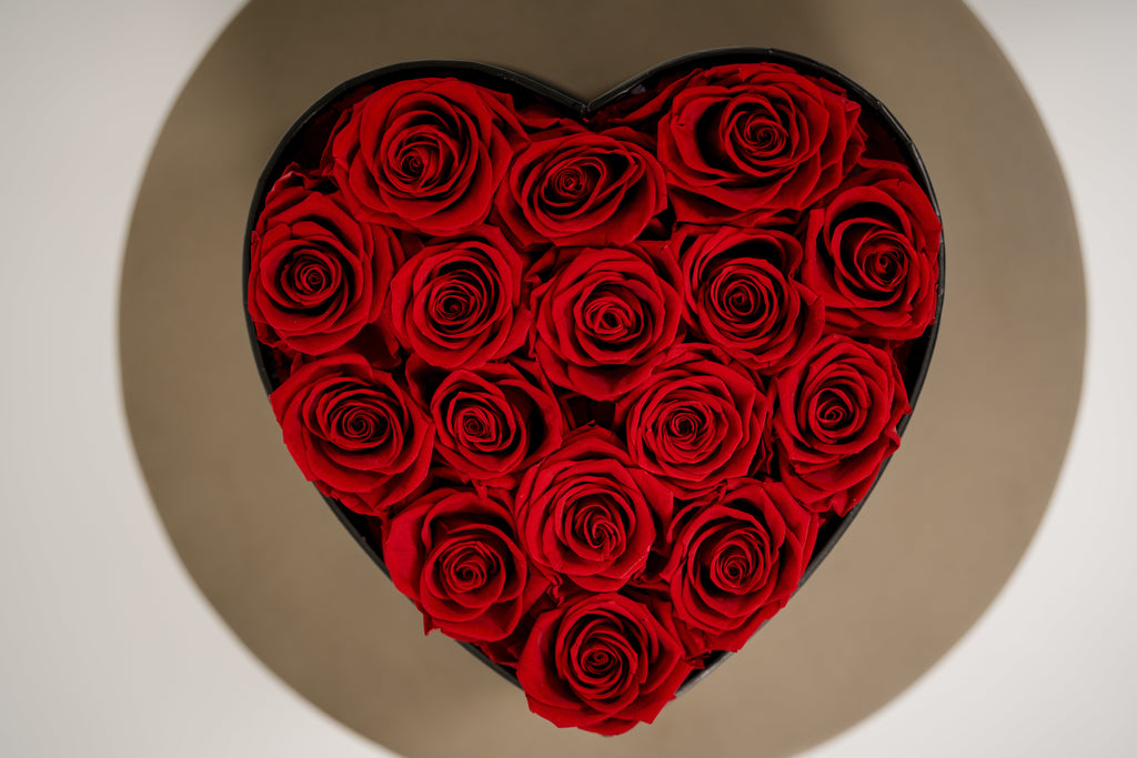 Heart Box Preserved Roses