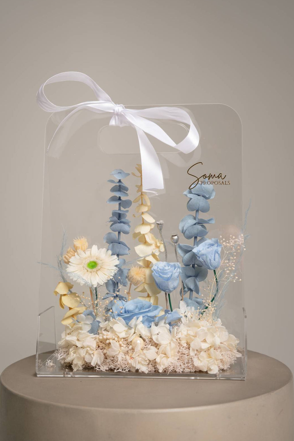 Acrylic Handheld Florals - Blue