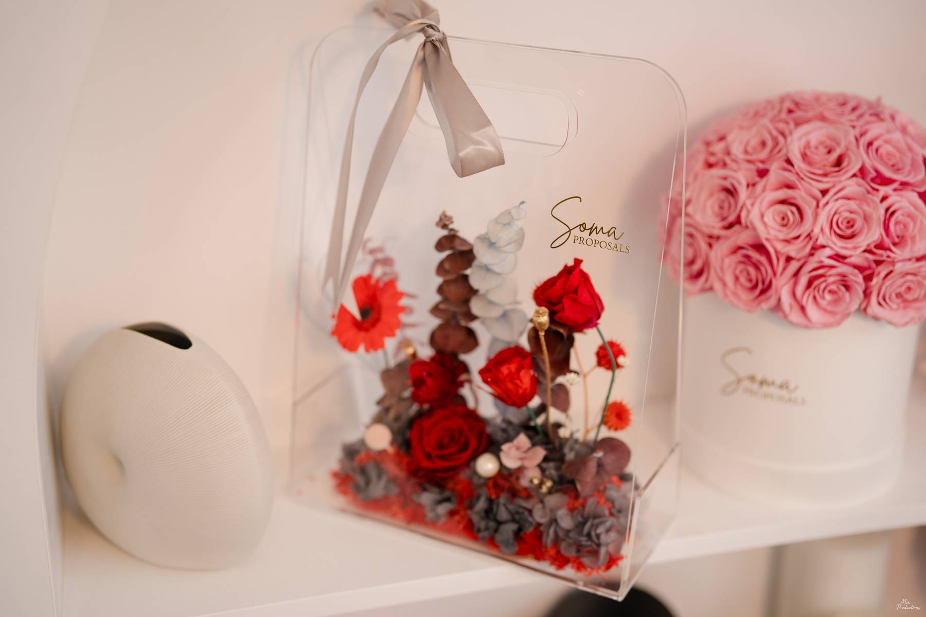 Acrylic Handheld Florals - Red