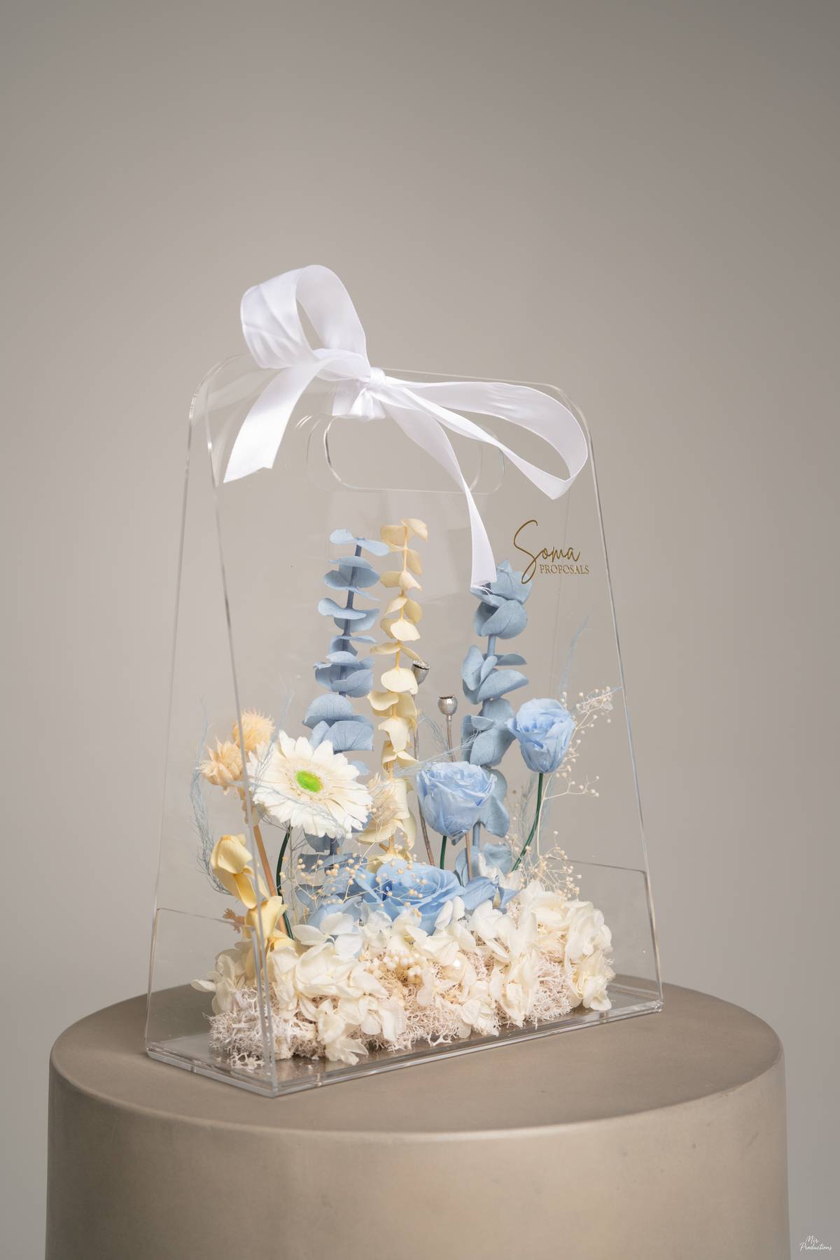 Acrylic Handheld Florals - Blue